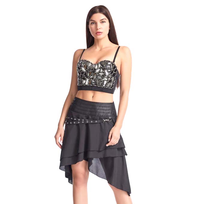 Steampunk dames rok Iska – SUPERSALE – alleen nog S (36)
