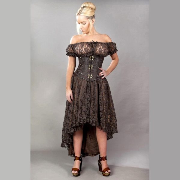 Steampunk dames rok Felia - ook voor grote maten! - Afbeelding 3
