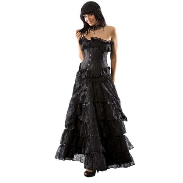 Steampunk dames rok Della - alleen nog maat L - Afbeelding 2