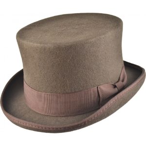Steampunk hoge hoed Edgar, bruin