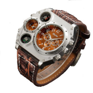 Steampunk horloge Hinnerk met kompas