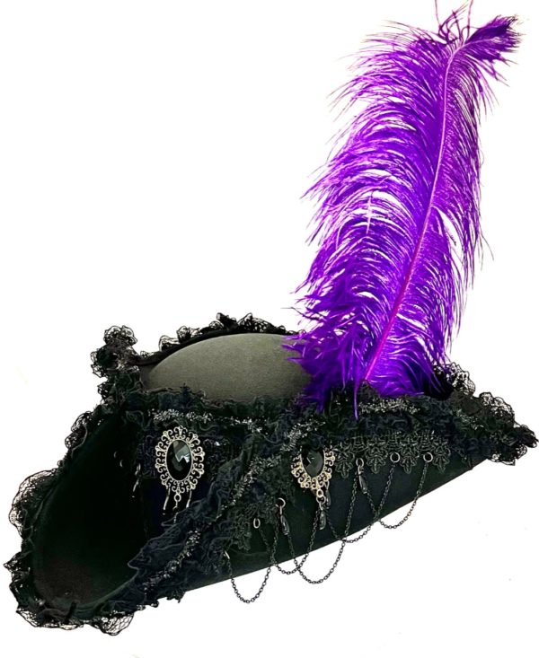 Steampunk piratenhoed Captain Froukje, maat 60 - Afbeelding 2