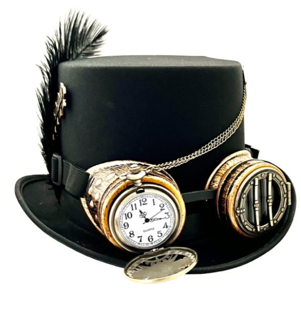 Steampunk hoed Aether een drukke, met de hand versierde hoed