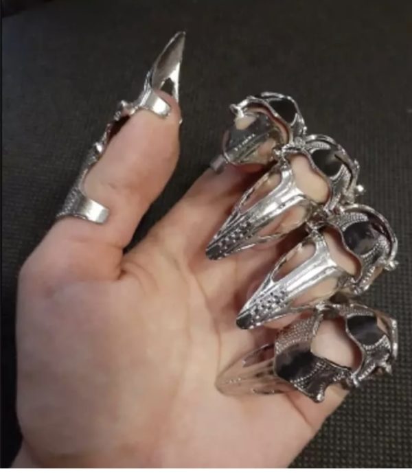 Steampunk vingerharnas zilver - Afbeelding 2