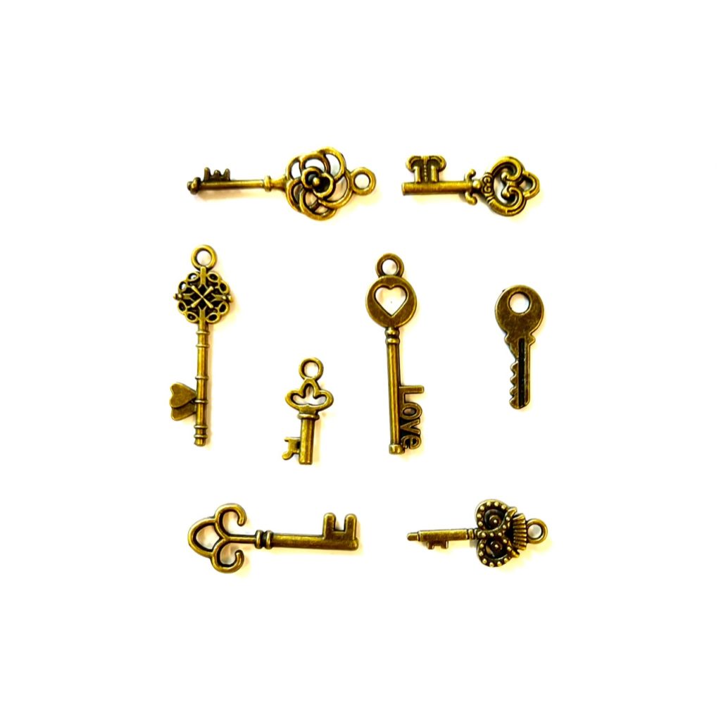 Steampunk sleutel 11, set van 8 stuks – OP IS OP