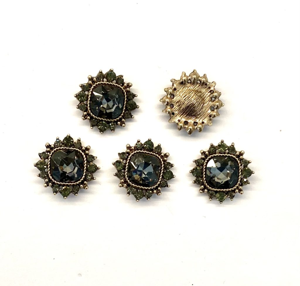 Steampunk knoop nummer 5, set van 5 stuks