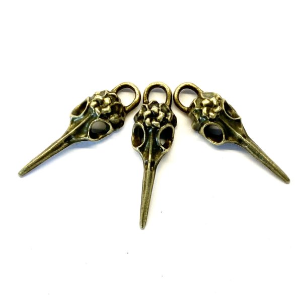 Steampunk vogelschedels - set van 3 stuks
