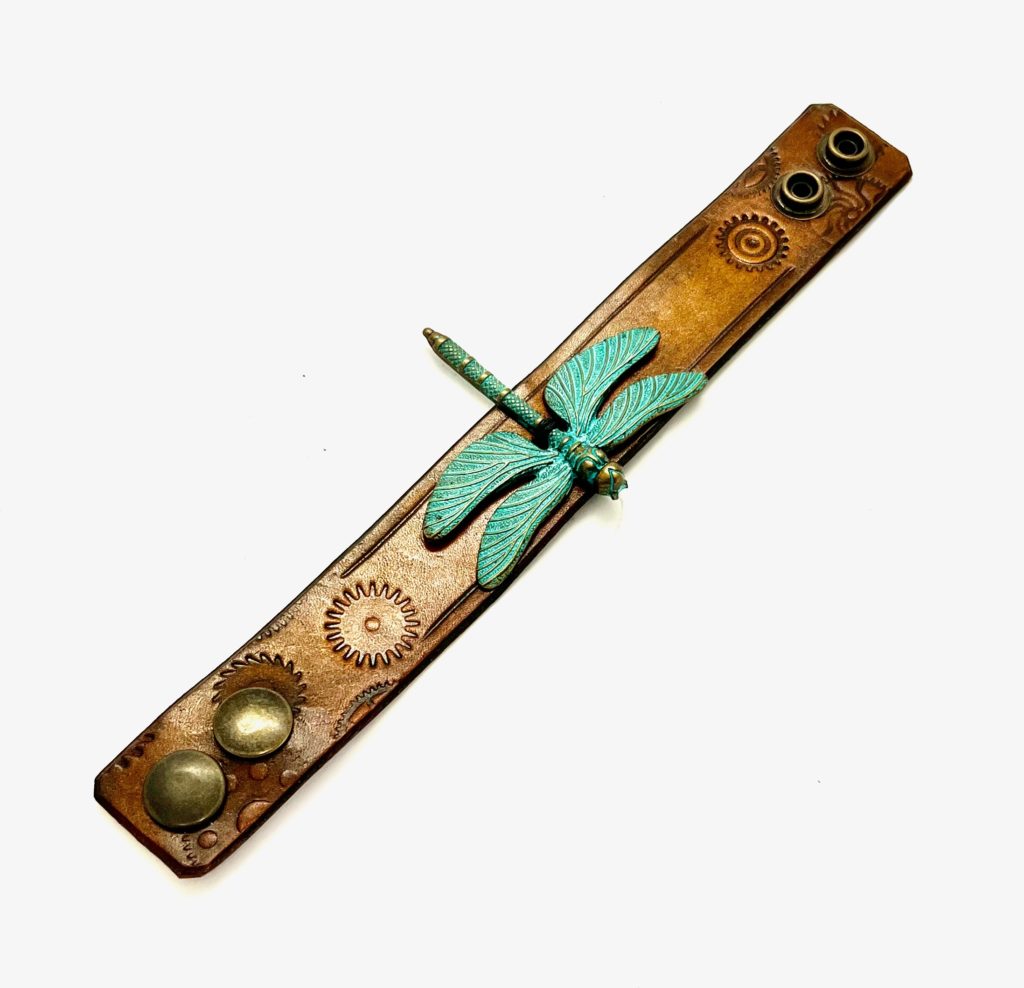 Steampunk lederen armband 27