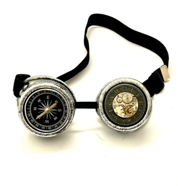 Steampunk bril 103 met echte kompas