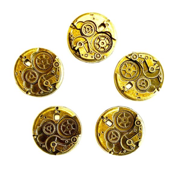 Steampunk uurwerk 2, 5 stuks