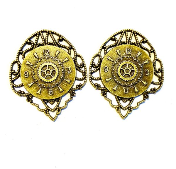 Steampunk klok 3, set van 2 stuks