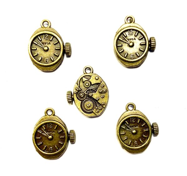 Steampunk klok 12, set van 5 stuks