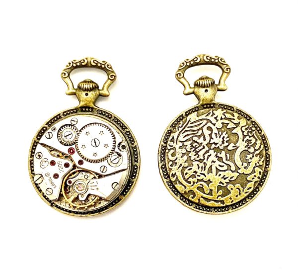 Steampunk klok 17, set van 2 stuks - Afbeelding 2