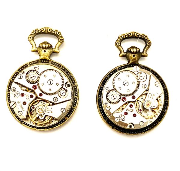 Steampunk klok 17, set van 2 stuks