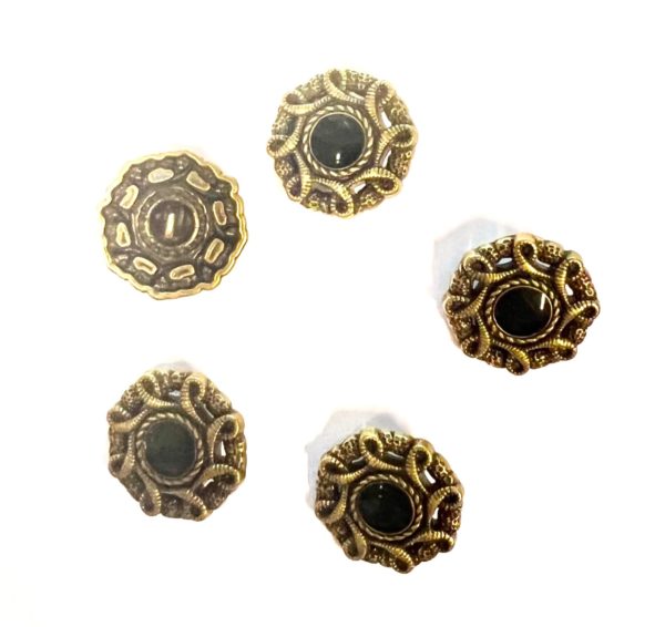 Steampunk knoop nummer 7, set van 10 stuks, 2,5 cm - Afbeelding 2
