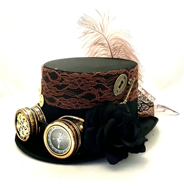 Steampunk hoed Dalila, maat 58/59 - Afbeelding 2
