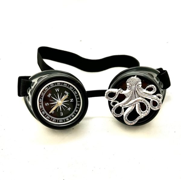 Steampunk bril 113 met echte kompas