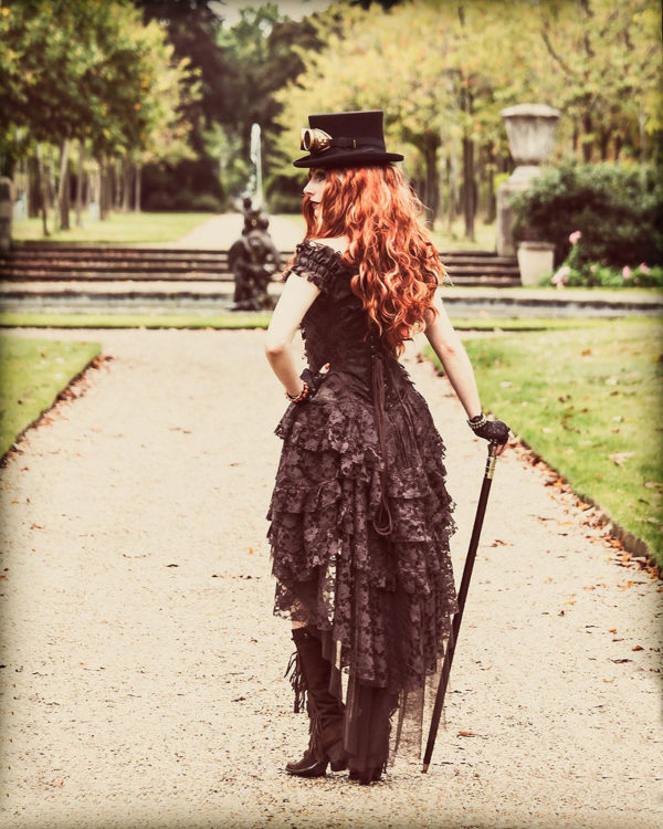 Steampunk dames korsetjurk Kaya - ook voor grote maten! - Afbeelding 3