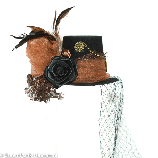 Steampunk mini-hoge-hoed Liana
