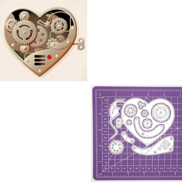 Steampunk stencil hart - OP IS OP