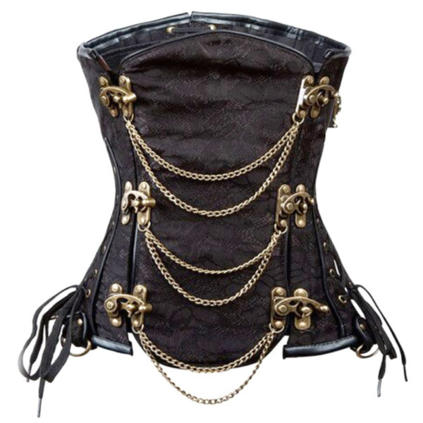 Steampunk onderbuste korset Sasha - alleen nog 22" - Afbeelding 2