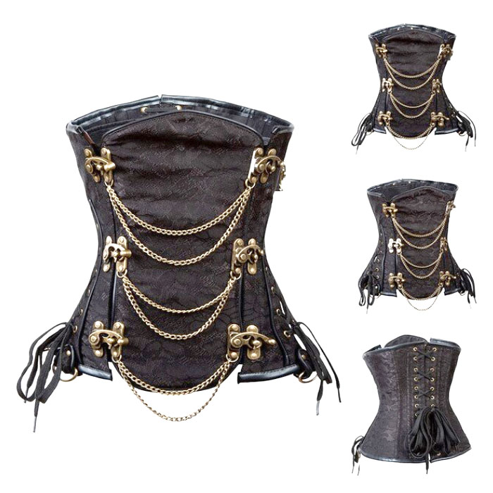 Steampunk onderbuste korset Sasha – alleen nog 22″ en 24″