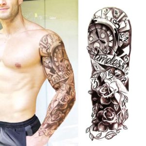 Steampunk tattoo sticker Timeless