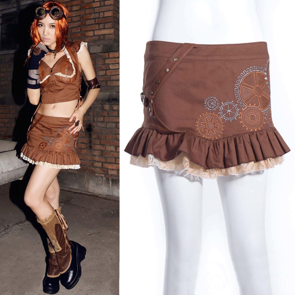 Steampunk dames minirok Zoë – SUPERSALE