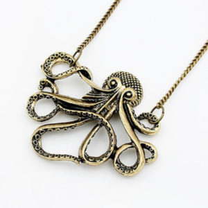 Steampunk ketting 14 met octopus