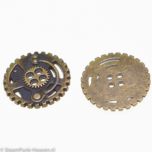 Steampunk knoop nummer 3, 2 stuks