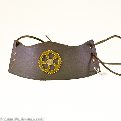 Steampunk lederen armband 120