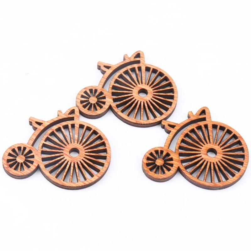 Steampunk multimedia velo, hout, set van 10 stuks