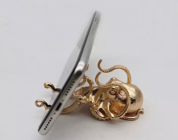 Steampunk telefoonhouder octopus