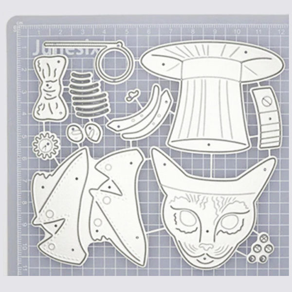 Steampunk stencil kat - Afbeelding 2