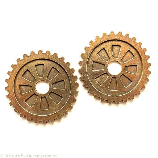 Steampunk tandwielen 85, set van 2 stuks