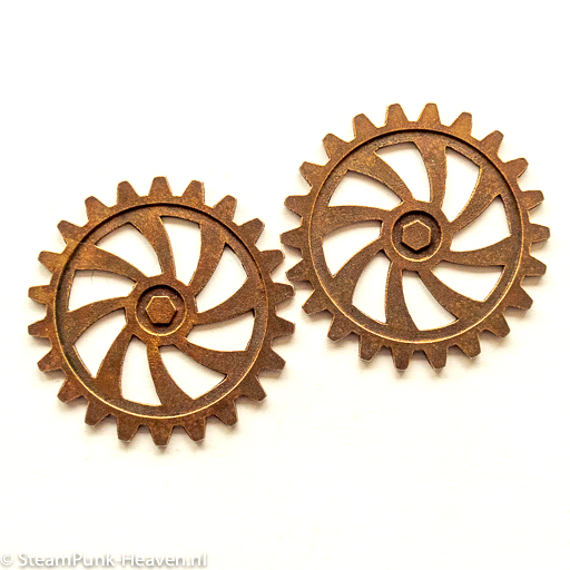 Steampunk tandwielen 86, set van 2 stuks – OP IS OP